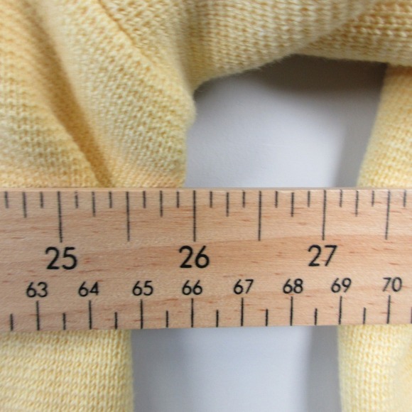 Talbots Knit Blazer Jacket Woman 3X Butter Yellow Cotton Cardigan Preppy 960 - Picture 8 of 10